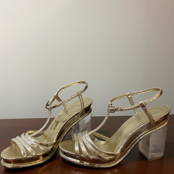 CHANEL LUCITE PlATFORM HEEL sz. 38 - Picture 2 of 8